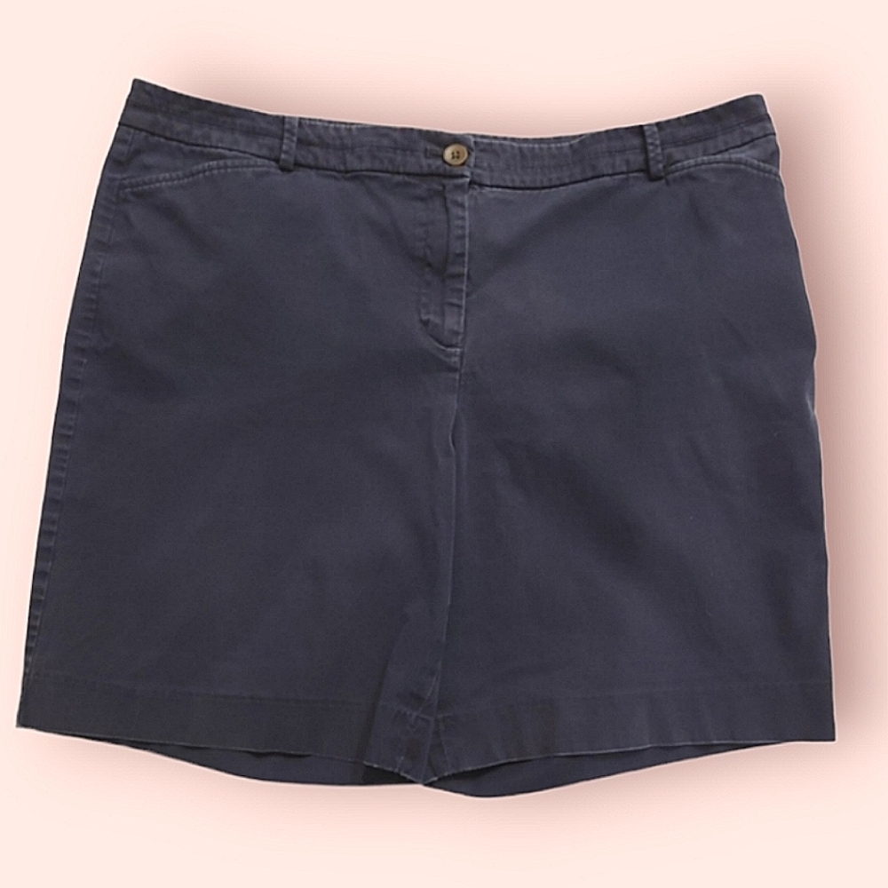 TALBOTS The Perfect Short Dark Navy Blue Shorts Size 16